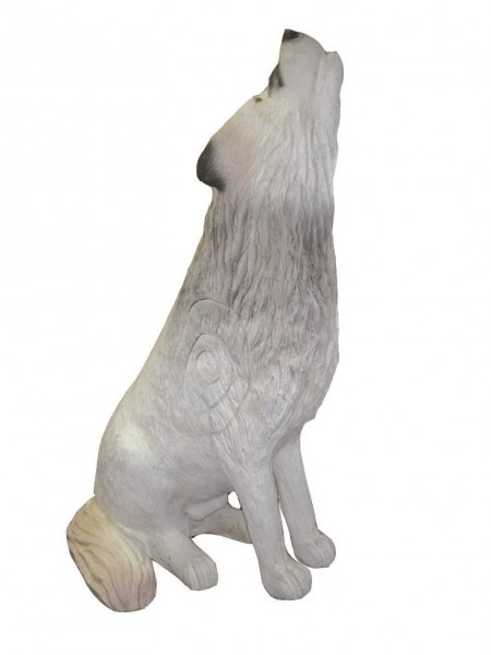 Leitold 3D Tier Wolf weiss sitzend heulend
