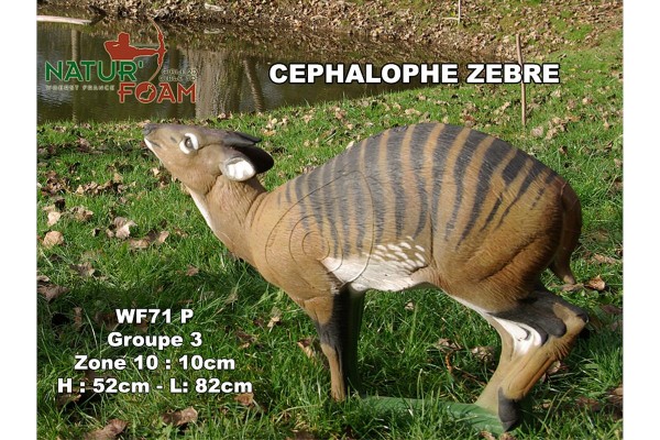 3D-Tier Naturfoam Zebraducker
