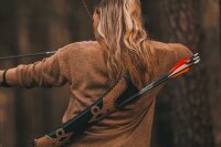 Standard Warrior carbon arrow v. Gold Tip with 4 inch natural fletching Spine value 500 - maximum 30 inches (7.4 gpi)