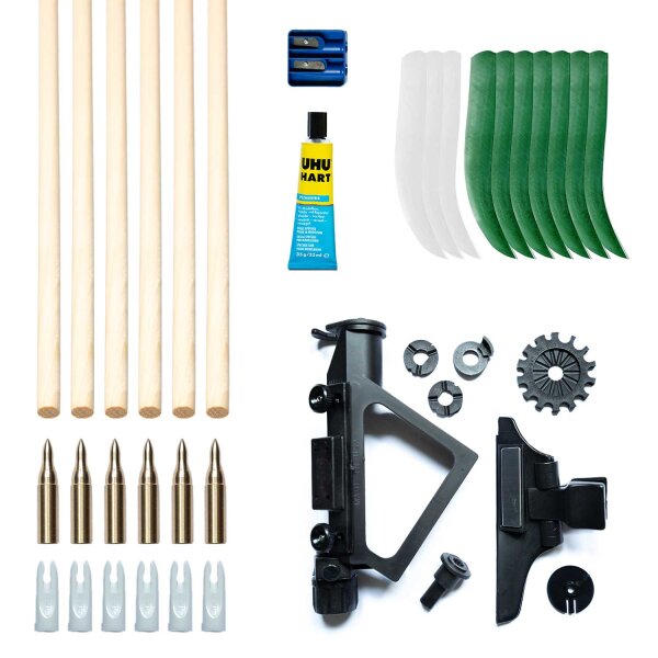 Construction Set for 6 arrows. Including tools and glue