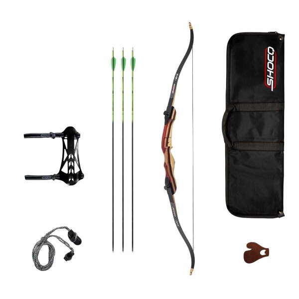 Shocq Einsteigerset Bogenschiessen 66 Zoll 24 lbs RH