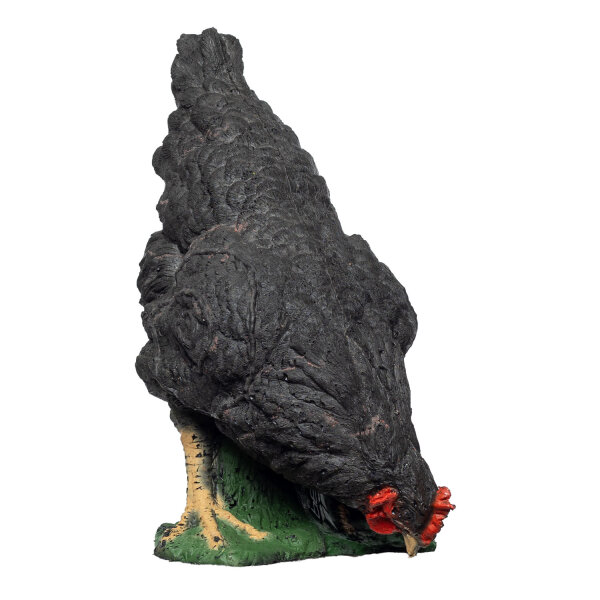 IBB 3D Tier Henne Schwarz pickend