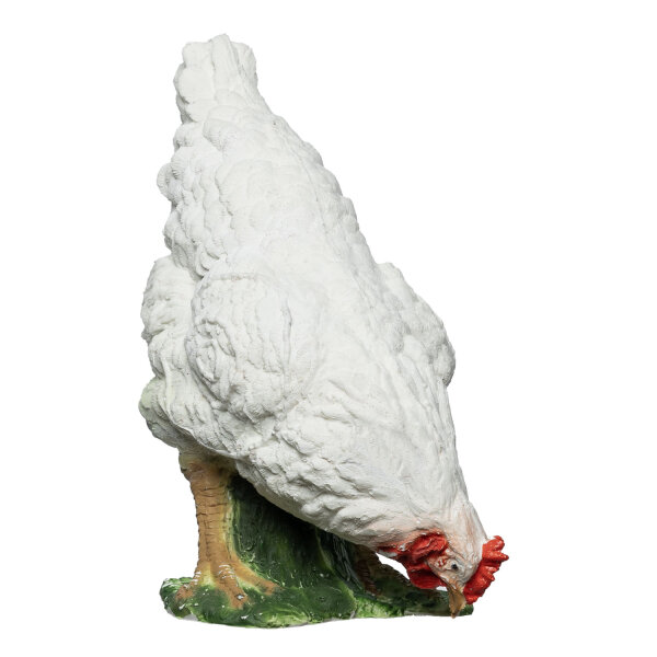 IBB 3D Tier Henne Weiß pickend