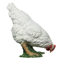 IBB 3D Tier Henne Weiß pickend