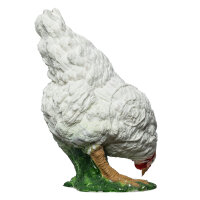 IBB 3D Tier Henne Weiß pickend