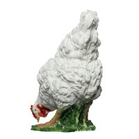 IBB 3D Tier Henne Weiß pickend