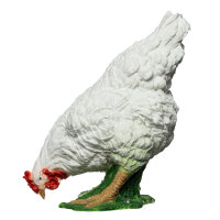 IBB 3D Tier Henne Weiß pickend