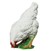 IBB 3D Tier Henne Weiß pickend