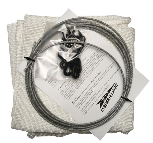 Pfeilfangnetz weiß 4,50 Meter breit x  1,10 Meter hoch