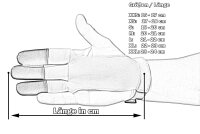 Schießhandschuh Brombeere Baumwolle & Leder XL