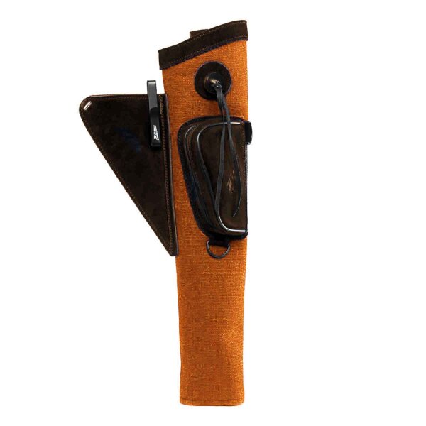 Seitenköcher Orange Baumwolle & Leder