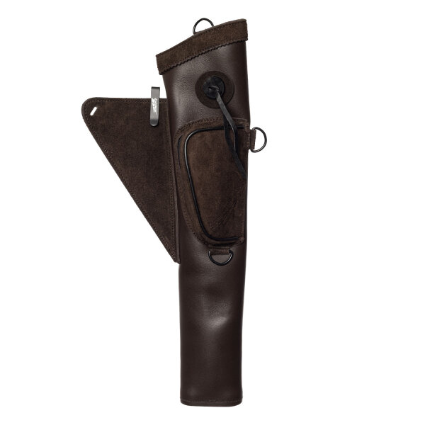 Seitenköcher Dark Brown aus Leder RH