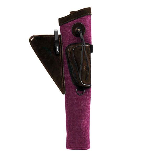 Seitenköcher Brombeere Baumwolle & Leder