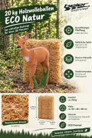 Bale of wood-wool natural, 30 kg appr. 40 x 48 x 110 cm