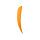 3 Inch Parabolic Natural Feather Solid Color RW  Orange