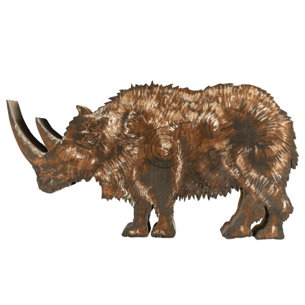 3D Ethafoam Target Woolly Rhinoceros left looking [Freight Shipping]