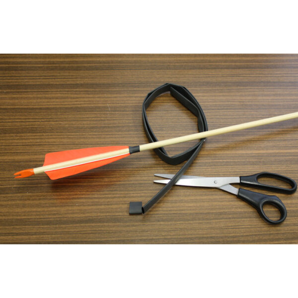 1 m Schrumpfschlauch für Pfeilfedern Farbe schwarz