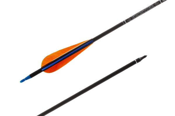Carbon arrow Frontier, 4 inch parabolic fletching, version Spine 700 - arrow length 29.5 inches