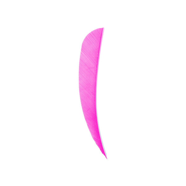 3 Inch Parabolic Natural Feather Solid Color RW Solid Color Feathers Pink