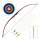 Youth Longbow Set Rattan for Right & Left Handed Color Dark 15 lbs