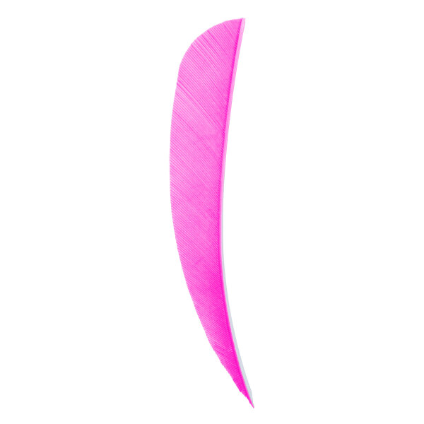 5 Zoll Parabol Naturfeder Einfarbig RW Einfarbige Federn Pink