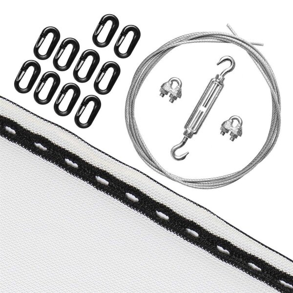 Backstop netting white Max Stop 2,7 meters high including accessories