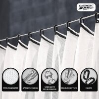 Backstop netting white Max Stop 2,7 meters high including accessories