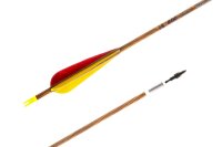 Carbon arrow Bentwood 6.2mm with 4 inch parabolic fletching, version Spine 500 - length 33 inches