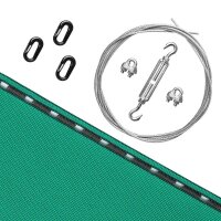 Pfeilfangnetz Set extra stark I grün 2 Meter breit - 3 Meter hoch I Armbrust & Bogenschießen Pfeilfang I Fangnetz inklusive Zubehör - fertig zur Montage I by Beier Germany