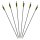 Pack of 6 standard wooden arrows with 3 x plain feathers. Design diameter: 11/32. Spine value: 51-55. Arrow length: 30 inches