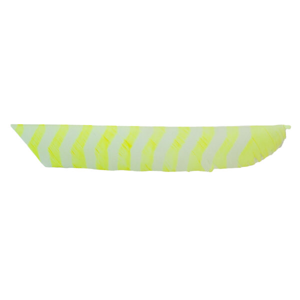 Naturfeder, Volle Länge brighted-gestreift RW Farbe der Feder chartreuse-weiß gestreift