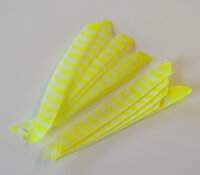 Naturfeder, Volle Länge brighted-gestreift RW Farbe der Feder chartreuse-weiß gestreift