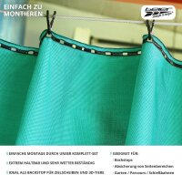 Pfeilfangnetz Set extra stark I grün 3 Meter breit - 3 Meter hoch I Armbrust & Bogenschießen Pfeilfang I Fangnetz inklusive Zubehör - fertig zur Montage I by Beier Germany