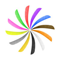 4 Inch Parabolic Natural Feather Solid Color RW Solid Color Feathers neon yellow