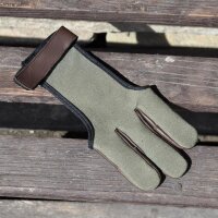 Shooting glove Green Acer cotton & leather size M